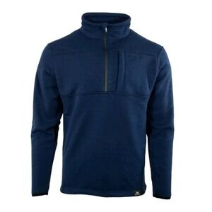 PNUMA Durango Fleece Pullover Sweatshirt Mens L Navy Blue 1/4 Zip Outdoors